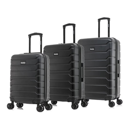 InUSA Trend 3-Piece Hardside Luggage Sets with Spinner Wheels, Handle, Trolley, (20"/24"/28"), Sand