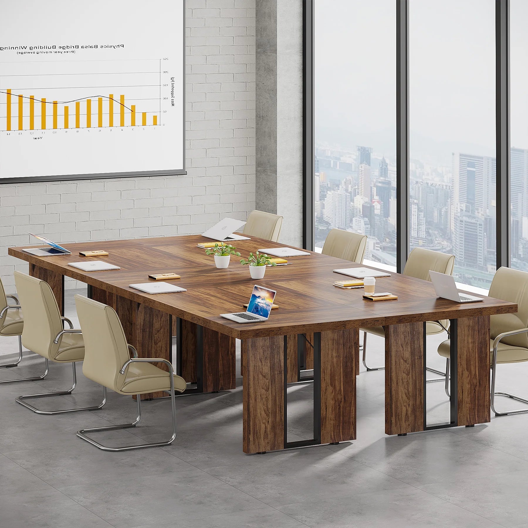 Tribesigns 70.9 Inch Executive Computer Desk, Large Study Writing Table for Home Office, Grey