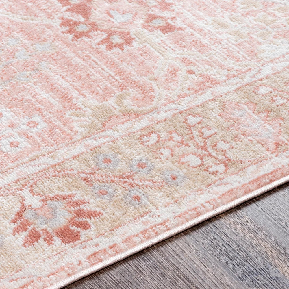 Livabliss St Tropez Vintage Medallion Area Rug,5'3" x 7',Blush