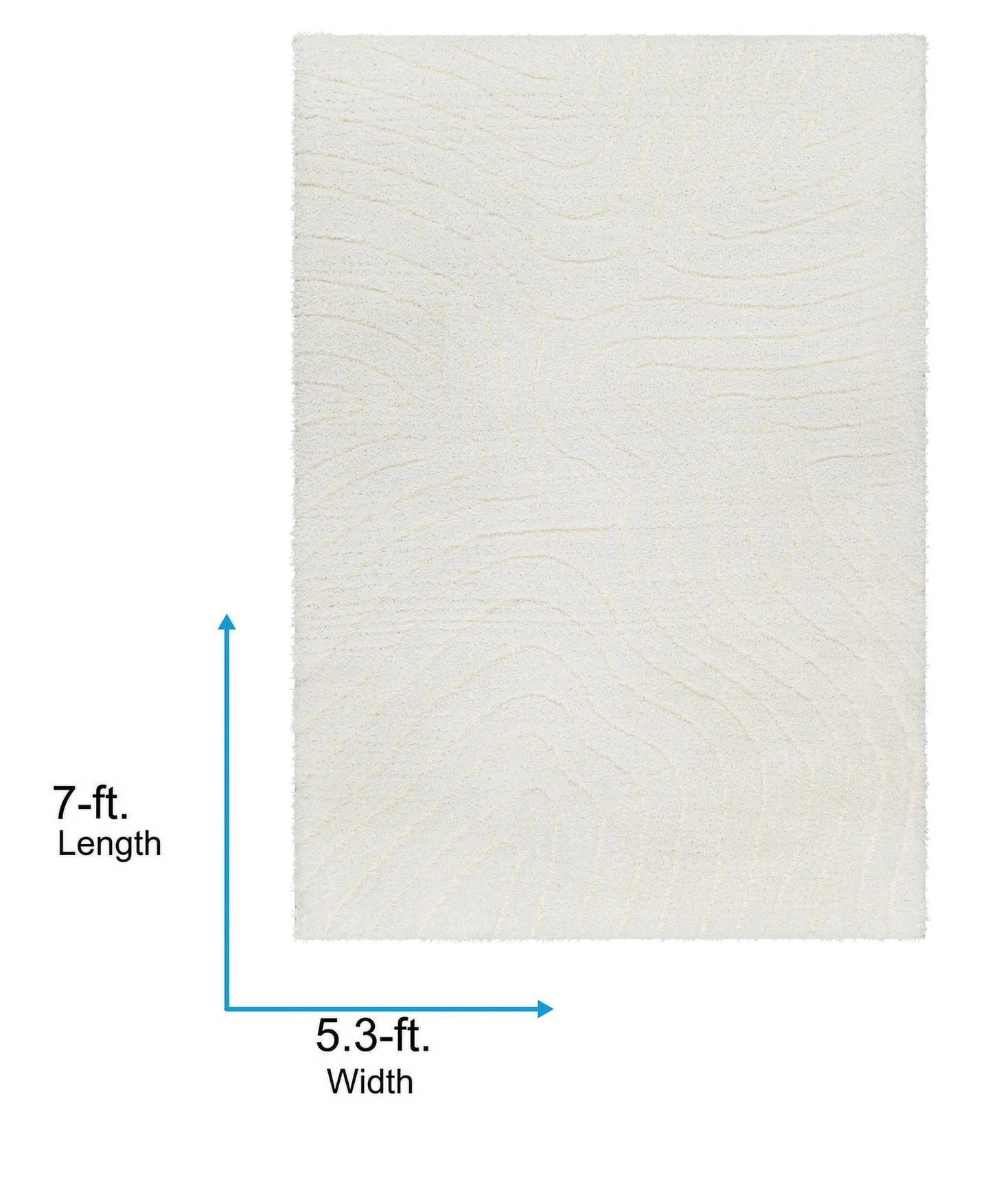 Livabliss Nomadic Modern Textured Area Rug,7'10" x 10',Ivory