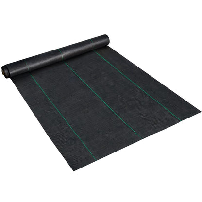 KFFKFF 6.5FTx300FT Superior Weed Barrier Cloth, Robust 3.2OZ, Interlaced Weed Prevention Material, Excellent Permeability Ideal for Flower Beds, Geotextile Cloth for Underlayment