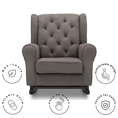 Delta Children Emma Nursery Rocking Chair. Graphite