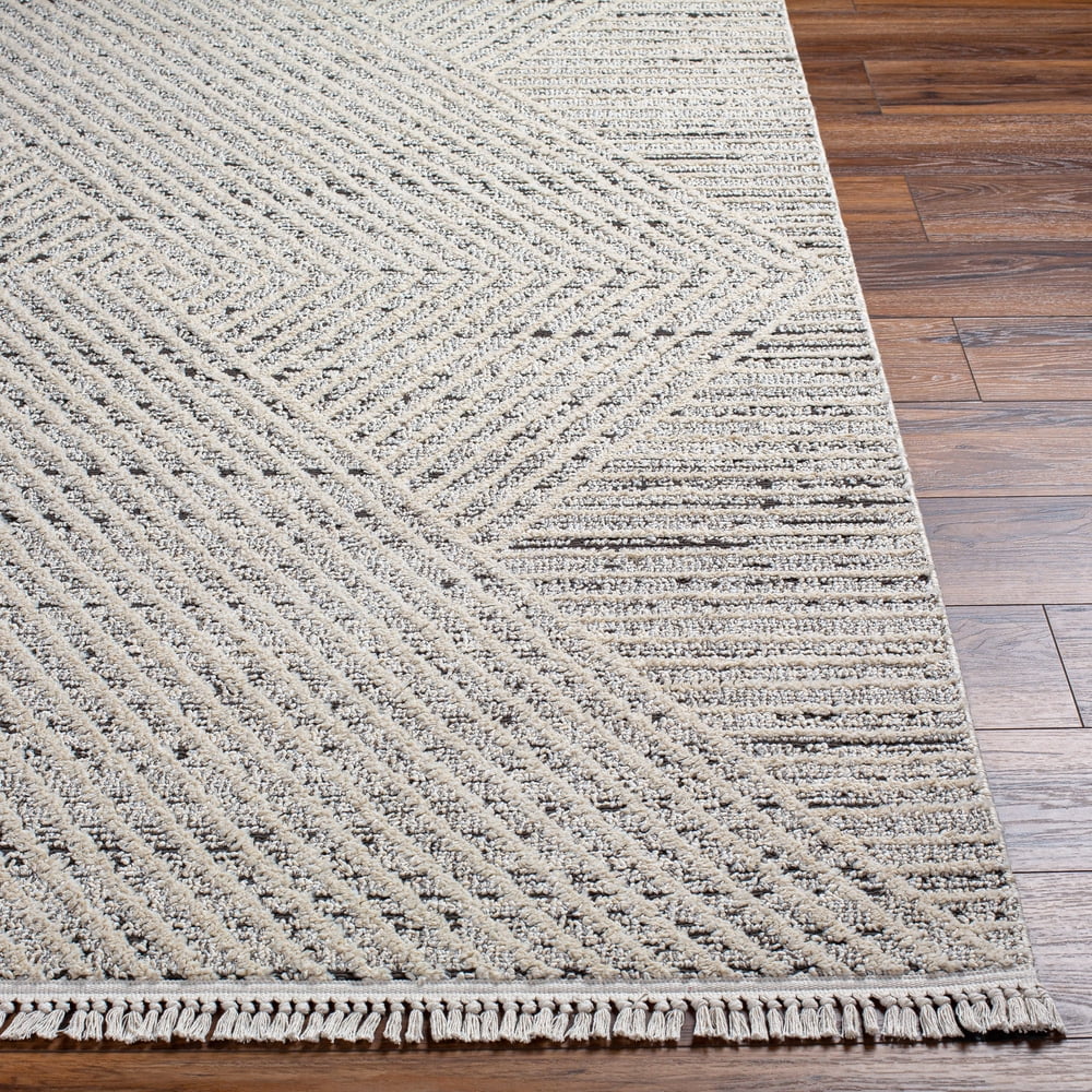 Livabliss Berlin Bohemian Geometric Area Rug,7'10" x 10',Cream/Black