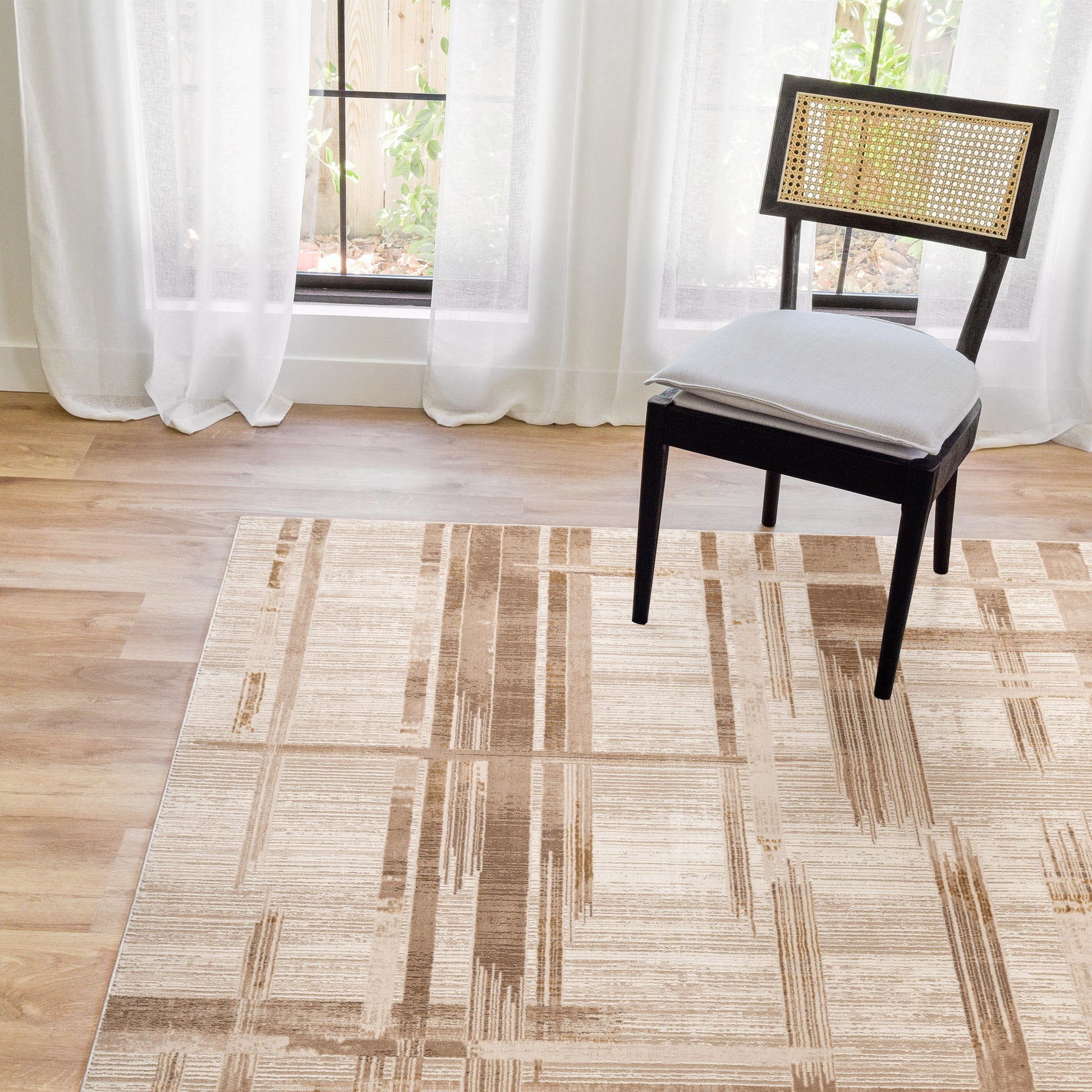 Eden Area Rug, Clea Beige, 5’3” x 7’