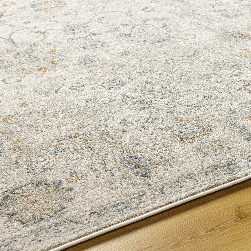 Livabliss Alpharetta Vintage Floral Area Rug,5'3" x 7',Cream/Gray