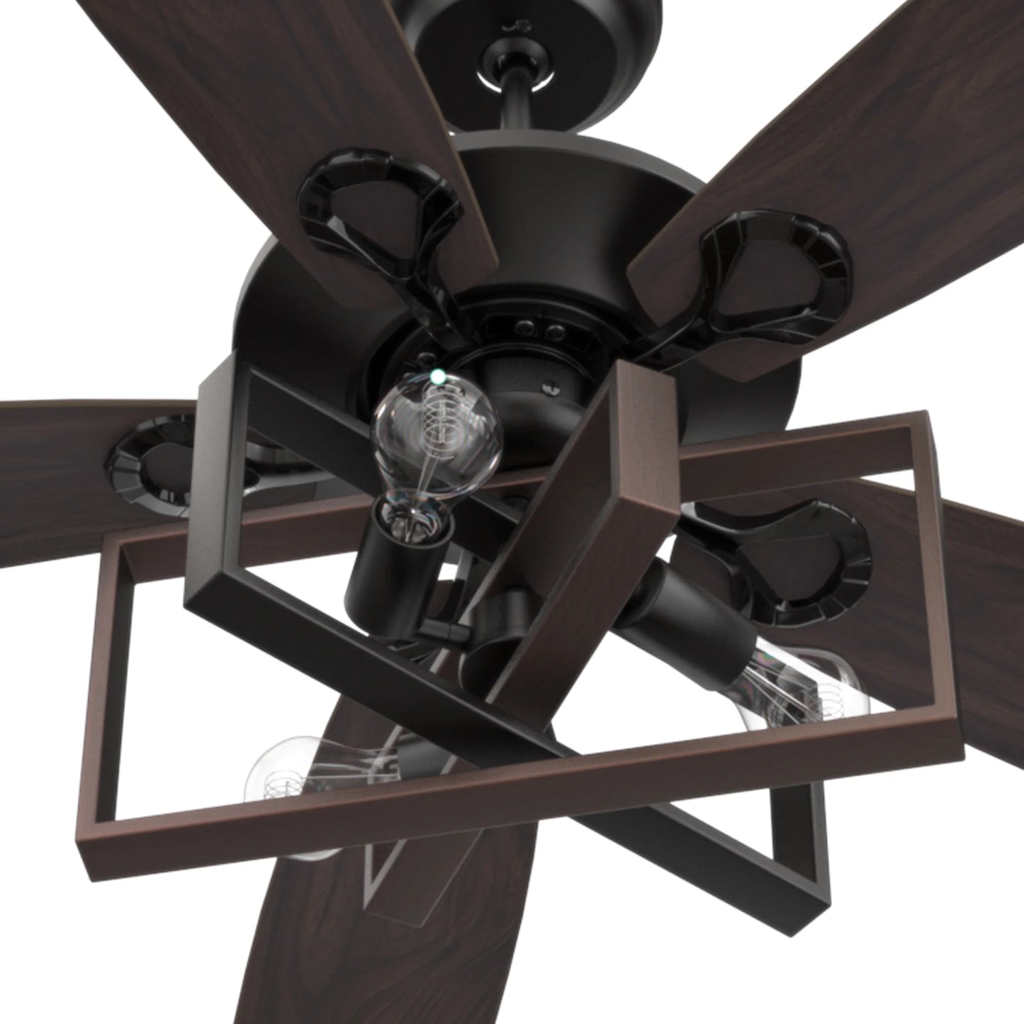 Smaair 52" 5 Blade Indoor Wood Ceiling Fan with Reversible Blade for Home Office