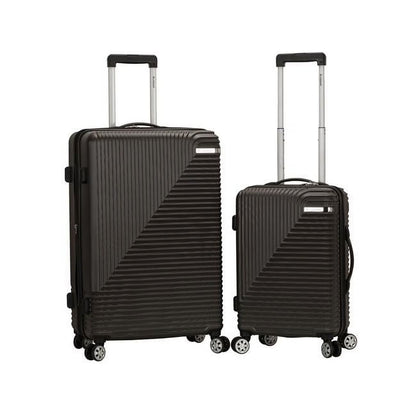 Rockland STAR TRAIL 2 PC ABS LUGGAGE SET-Color:Purple