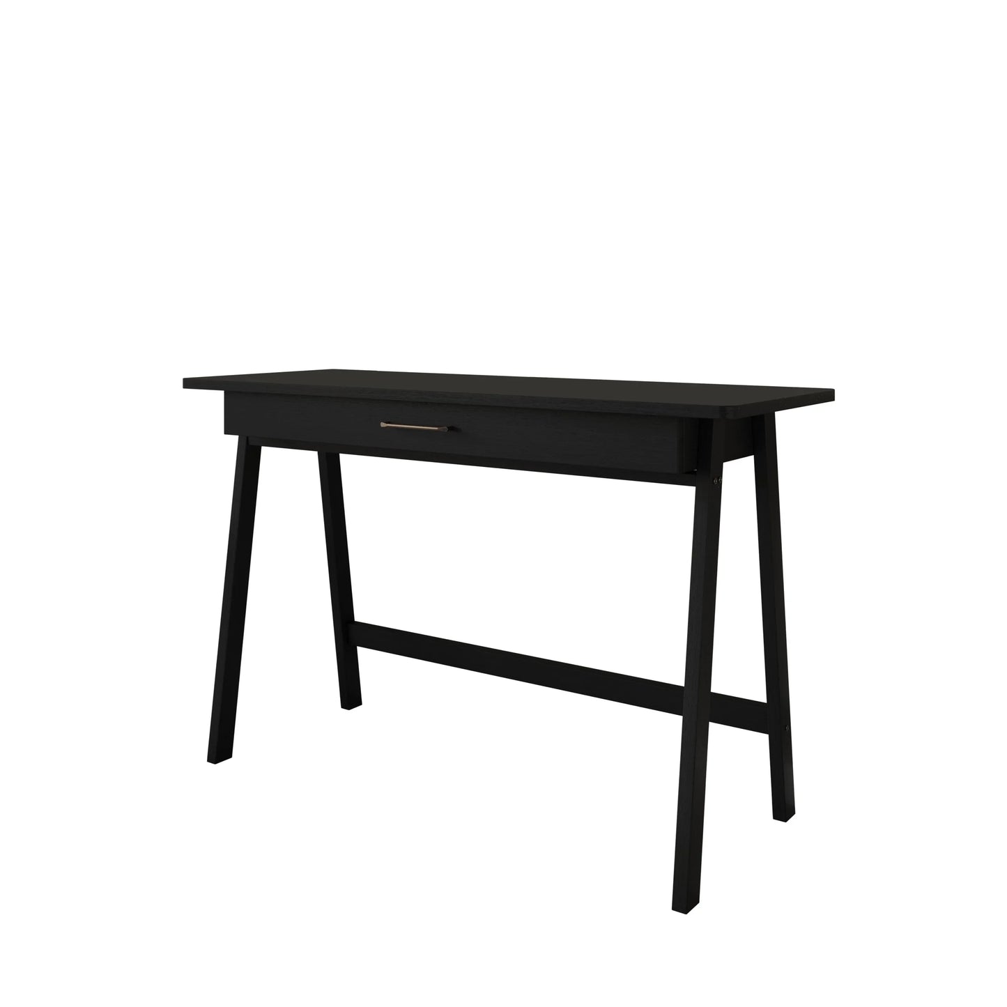 Home Design Serafina Writing Desk with Spacious Tabletop and Built-In Drawer, Modern Clean-Lined Design for Home Office, Study Space, or Remote Work, White