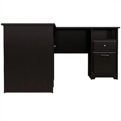 Pemberly Row 60" Home Office L-Shape Desk with 4-Port USB Hub and File Drawer in Heather Gray