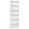 Homfa 6 Tier Freestanding Bookcase, Wooden Storage Bookshelves and Bookcases for Living Room Home Office 71'', White Finish