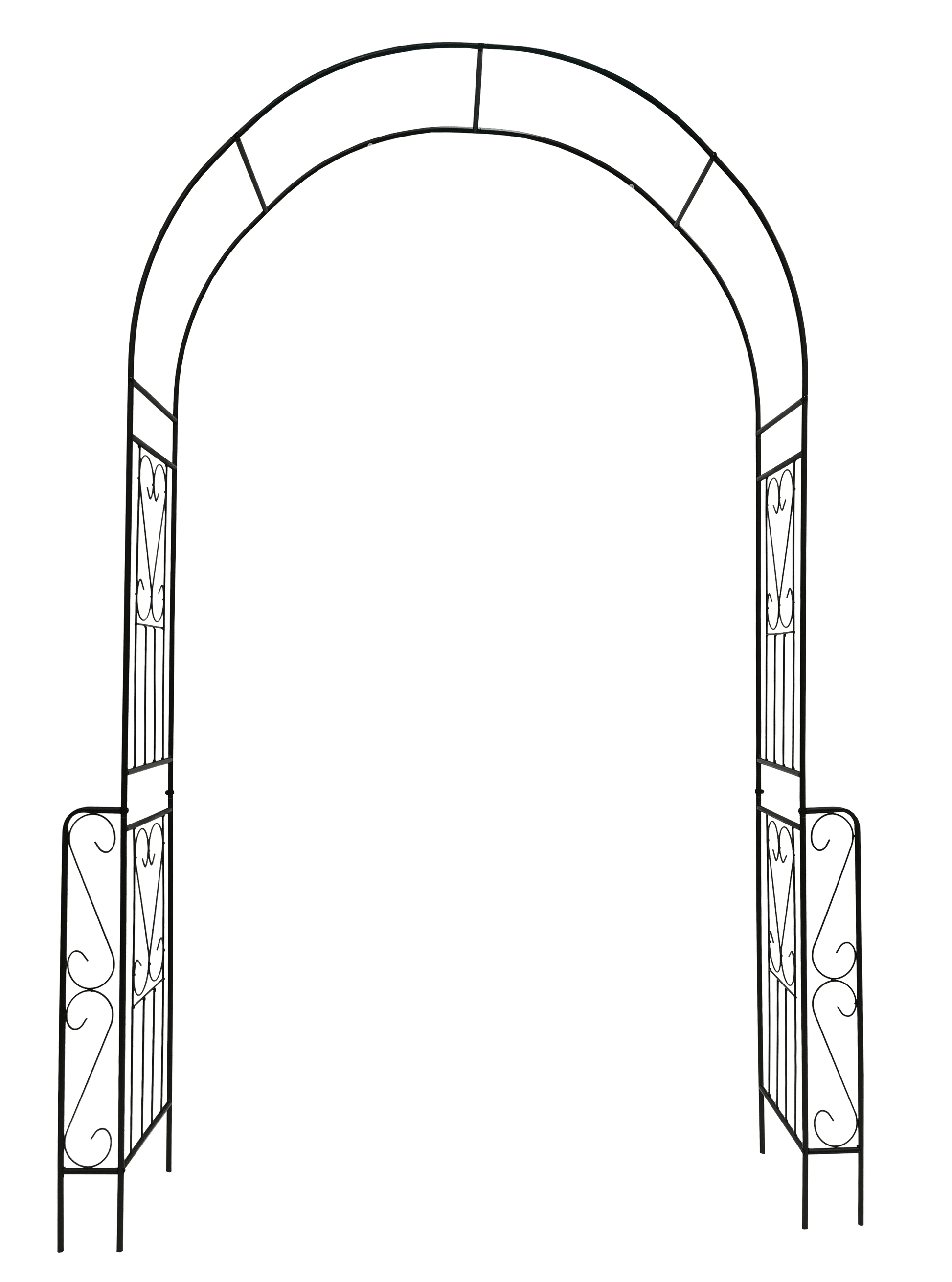 Buytoshop 55''W x 94.5''H Metal Garden Arch, Garden Arbor Trellis for Climbing Plants Support,Black