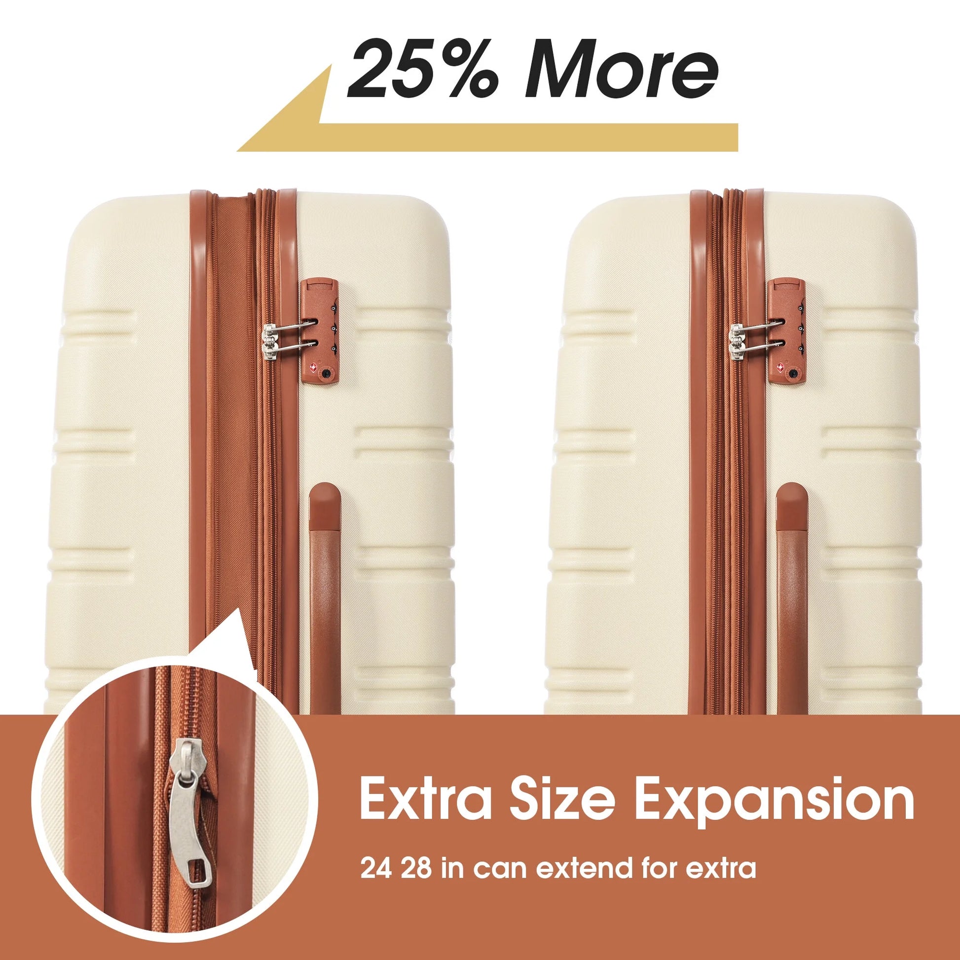 DUOSONG 3 Piece Luggage Set Hardside Spinner Suitcase With Tsa Lock 20" 24" 28" Available Purple ABS Travel Luggage Hard Case