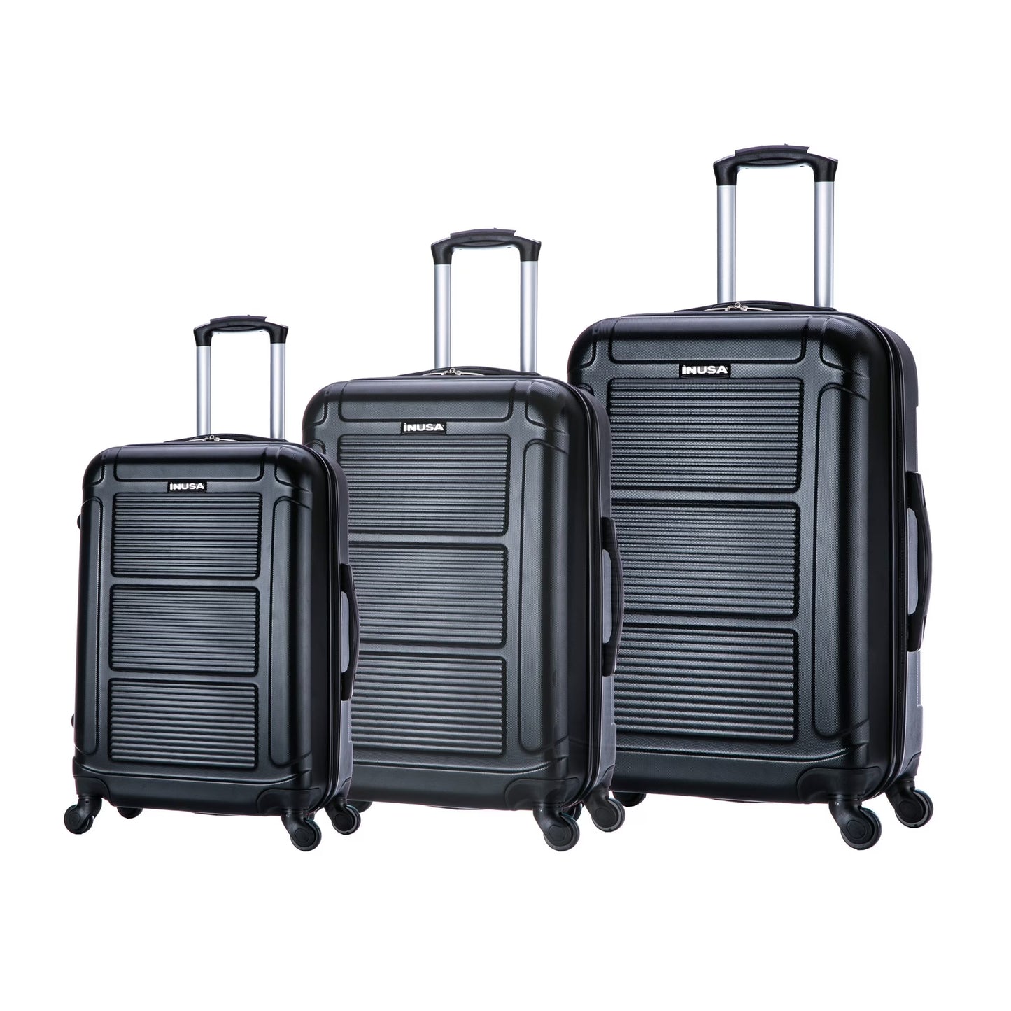 InUSA Pilot 3-Piece Hardside Luggage Sets with Spinner Wheels, Handle, Trolley, (20"/24"/28"), Blue