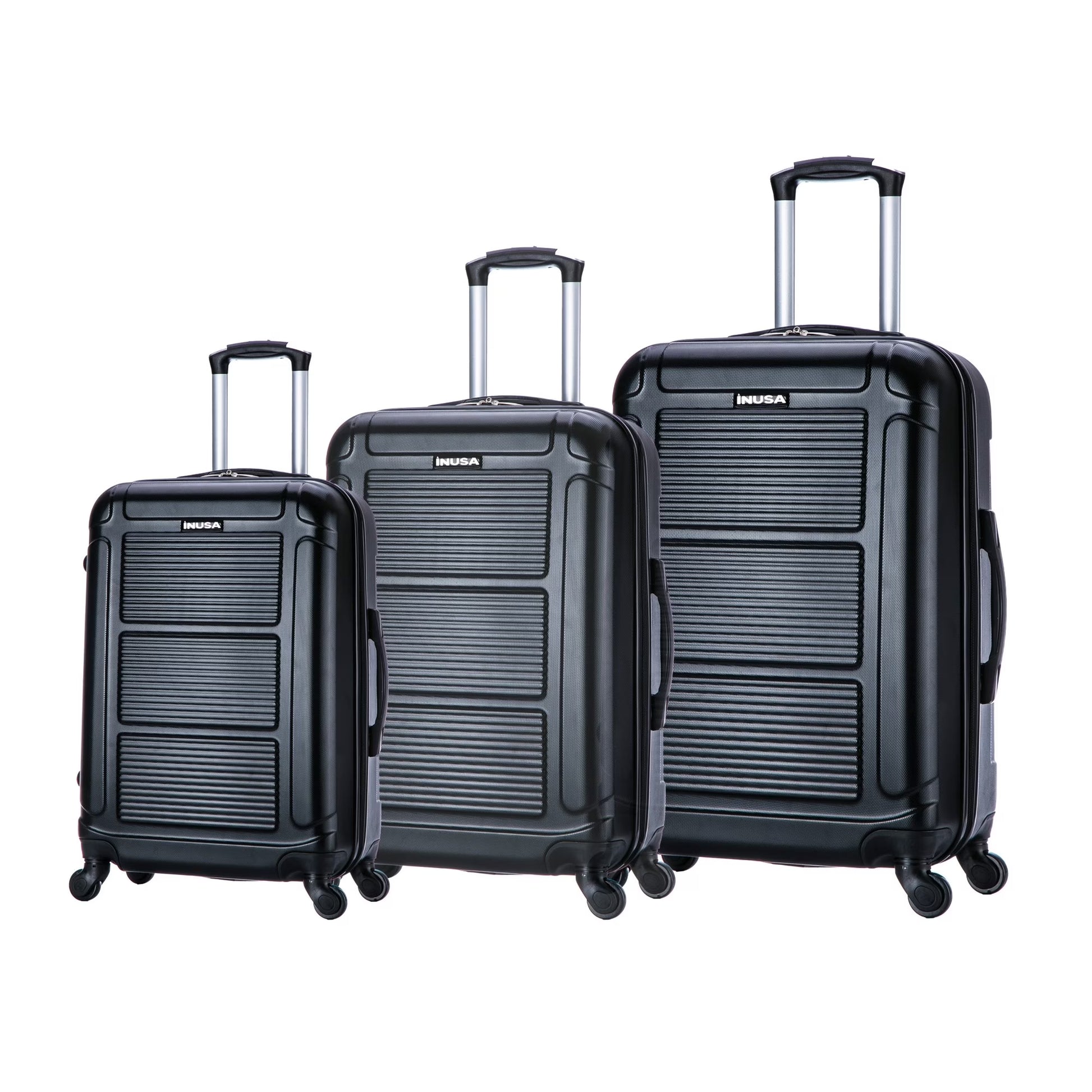 InUSA Pilot 3-Piece Hardside Luggage Sets with Spinner Wheels, Handle, Trolley, (20"/24"/28"), Blue