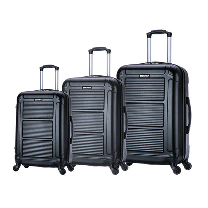 InUSA Pilot 3-Piece Hardside Luggage Sets with Spinner Wheels, Handle, Trolley, (20"/24"/28"), Blue