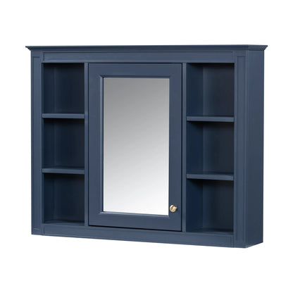 Euroco Wall Mounted Bathroom Mirror Cabinet Triple Door Vanity Storage with Concealed Shelves, Modern Design, Durable Construction, Easy Assembly