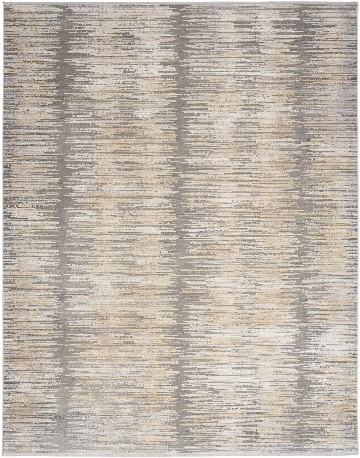 Nourison Modern Abstract Abstract Grey Gold 5'3" x 7'6" Area Rug (5x8)