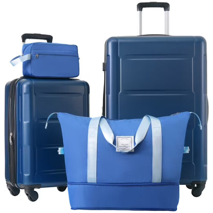 imerelez 2 Piece Luggage Set with Bags Expanable Spinner Wheels ABS Lightweight Suitcase with TSA Lock 20inch+28inch