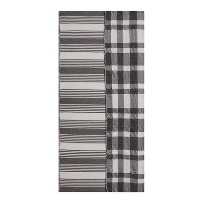 Better Homes & Gardens Buffalo Plaid Reversible Rug, Black/White, 7' x 10'