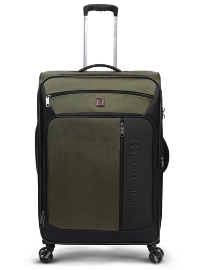 SwissTech Urban Trek 28" Check Soft Side Luggage, Olive (Walmart Exclusive)