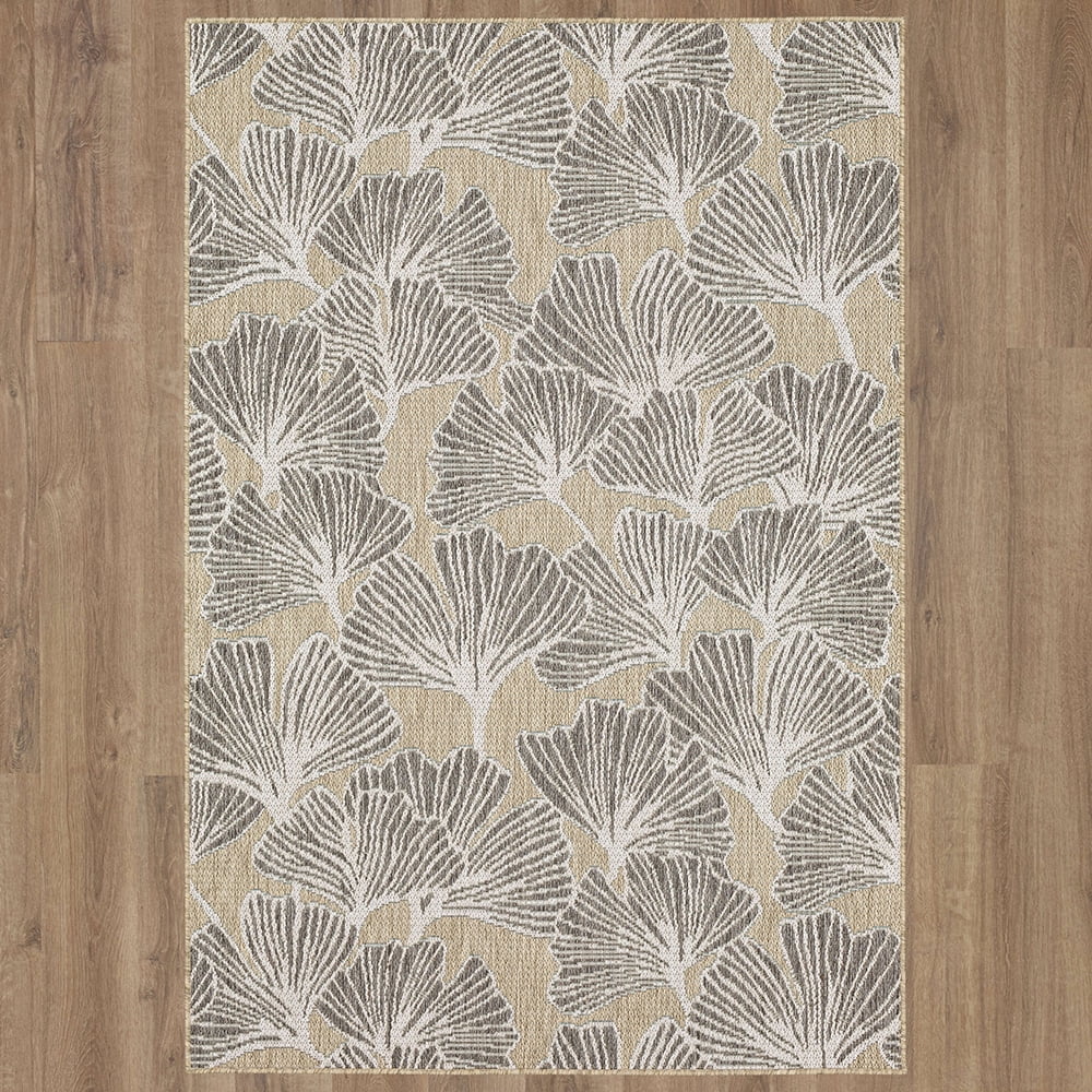 Mohawk Home Jade Butterfly Outdoor Area Rug, Beige, 5' 3" x 7' 6"