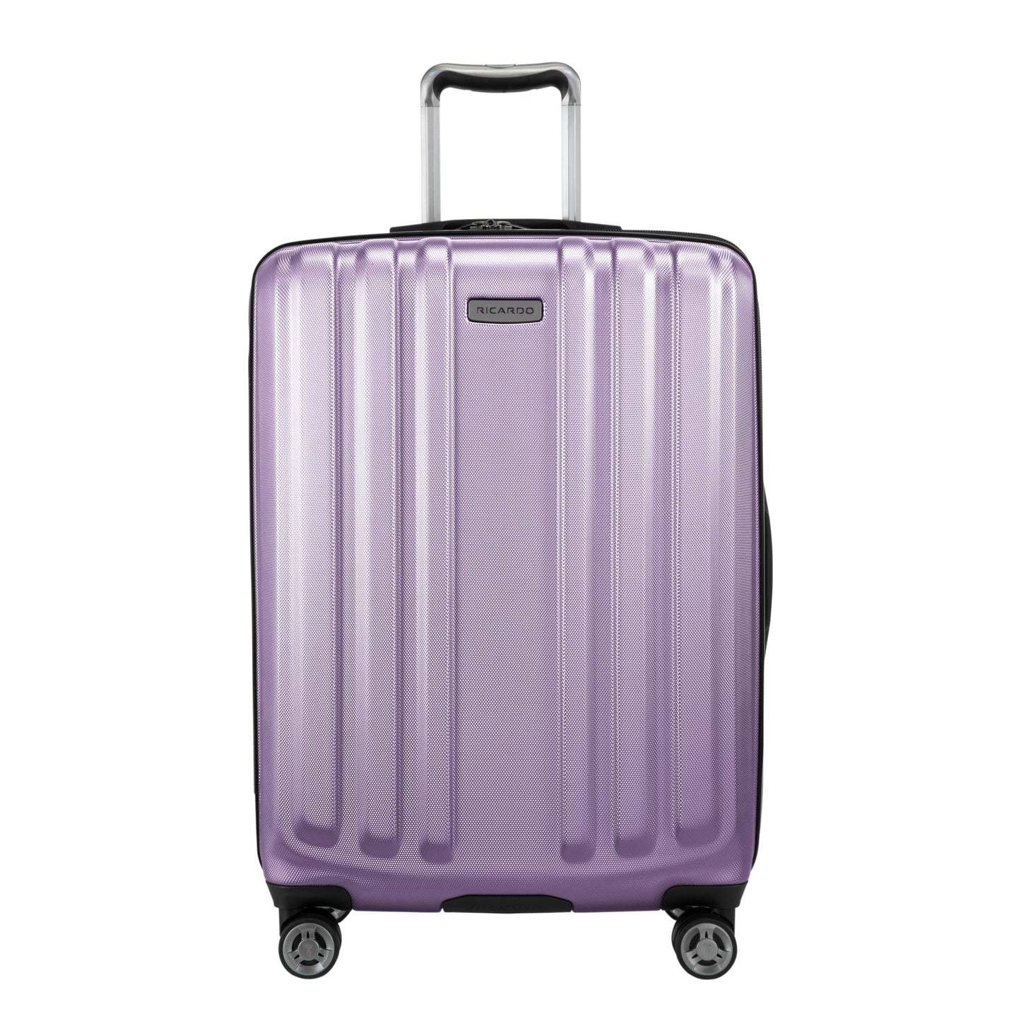 Ricardo Beverly Hills Kentfield Hardside 24" Expandable Checked Spinner Luggage, Silver Lilac