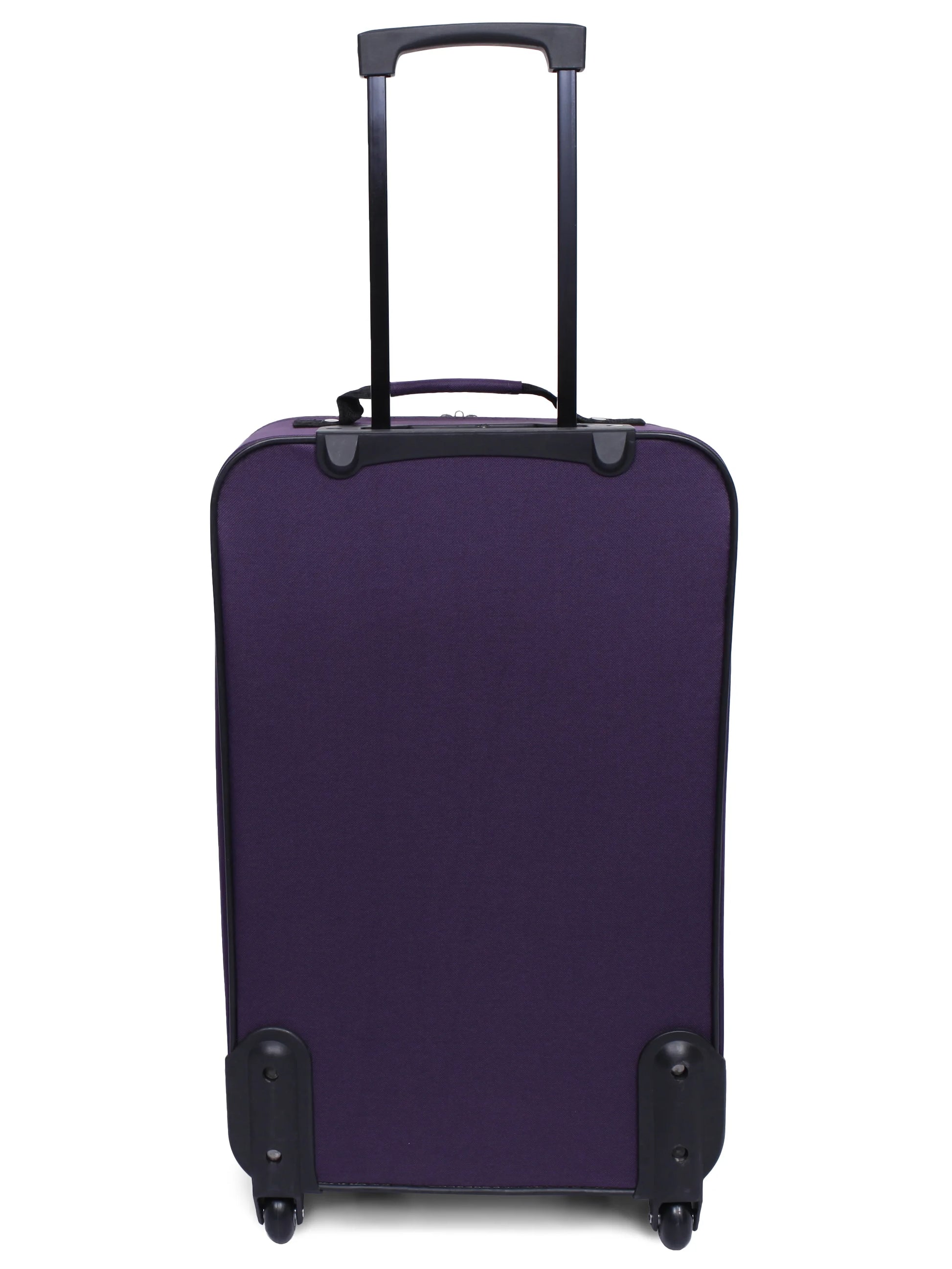 Protege 5 Piece Luggage Set, Includes Check, Carry-on Size, Tote, Toiletry Bag and Cinch Bag, Purple
