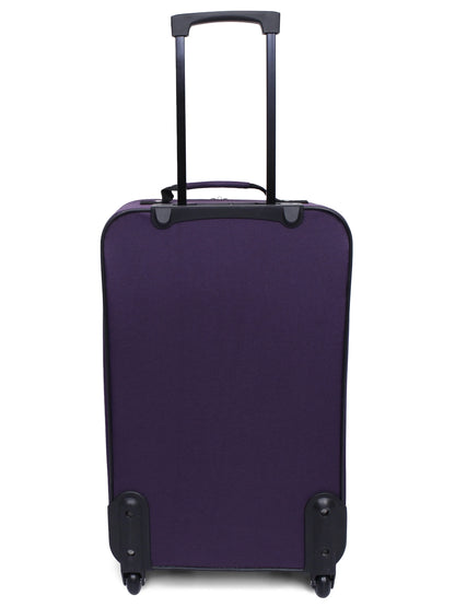 Protege 5 Piece Luggage Set, Includes Check, Carry-on Size, Tote, Toiletry Bag and Cinch Bag, Purple
