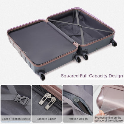 Hard Luggage Case Luggage Sets New Model ABS Hardshell 3pcs Clearance Luggage Hardside Lightweight Durable Suitcase sets Spinner Wheels Suitcase with TSA Lock 20''24''28''( golden),Travel Hard Case