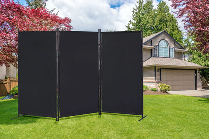 Proman Products Galaxy Indoor and Outdoor 3 Panel Room Divider, 71" Tall, Gray