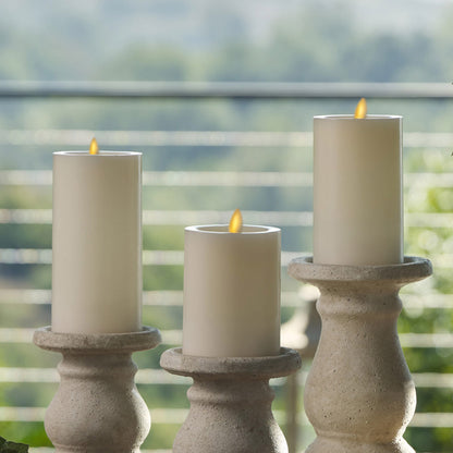 Luminara Flameless Pillar Candles with Remote, Set of 3