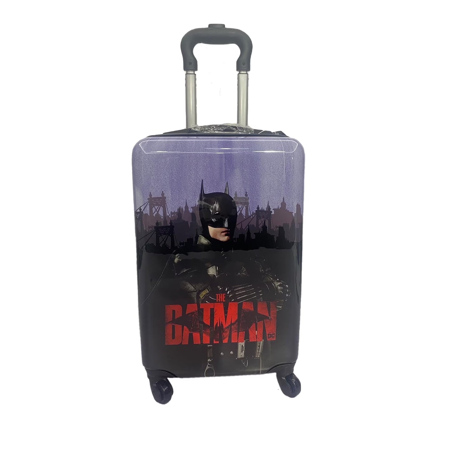 Fast Forward Batman Black Luggage 20 Inches Hardsided Tween Spinner Carry-On Travel Trolley Rolling Suitcase for Kids