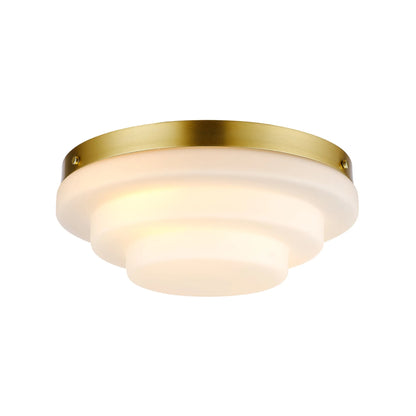 Globe Electric 91005474 Devo 2 Light 12" Wide Flush Mount Ceiling Fixture - Brass