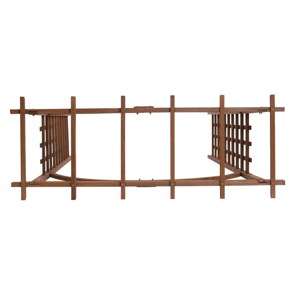 EasingRoom Outdoor Wooden Garden Arbor for Climbing Plants - Dark Brown