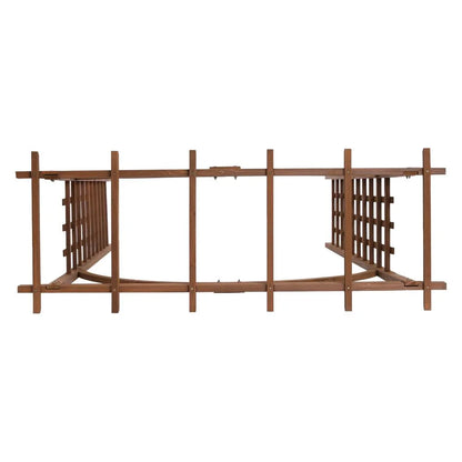 EasingRoom Outdoor Wooden Garden Arbor for Climbing Plants - Dark Brown