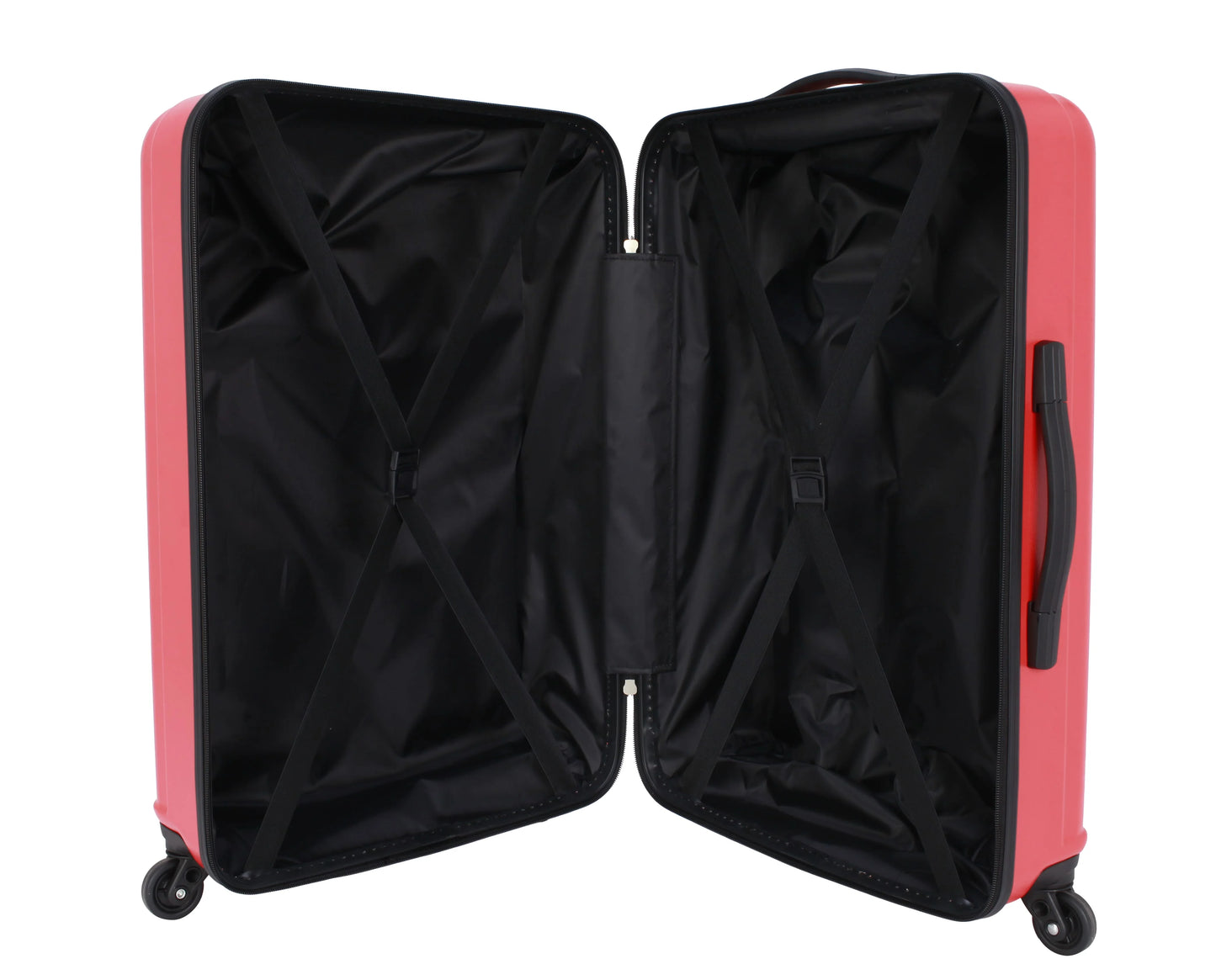 Moda ABS Hard Side 3 Piece Luggage Set, Includes 28-inch and 24-inch Checked and 20-inch Carry-on Luggage, Coral