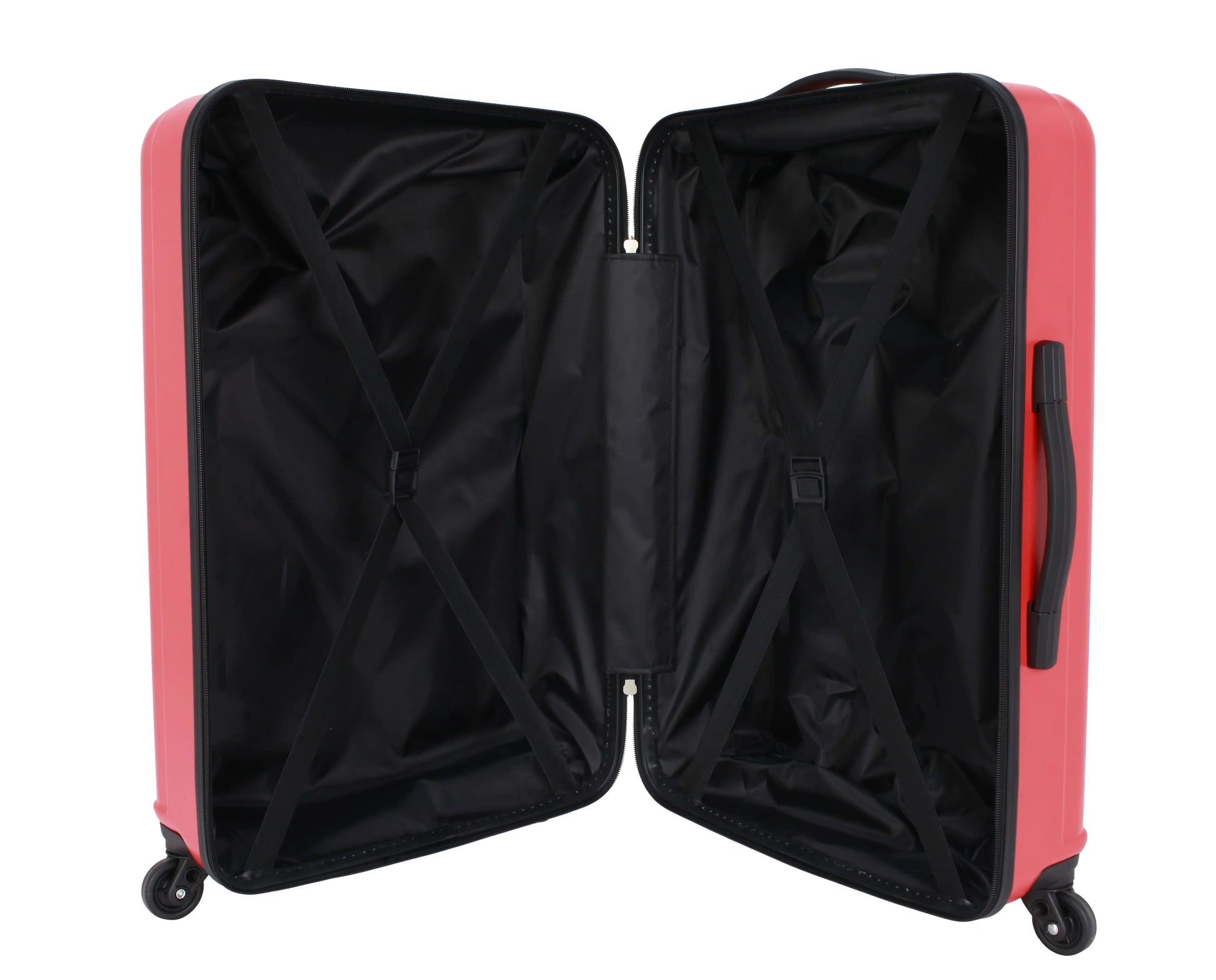 Moda ABS Hard Side 3 Piece Luggage Set, Includes 28-inch and 24-inch Checked and 20-inch Carry-on Luggage, Coral