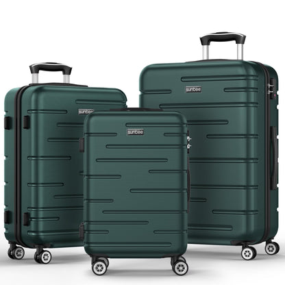 Sunbee 3 Piece Luggage Sets Hardshell Hardside TSA Lock Lightweight Durable Spinner Wheels Suitcase