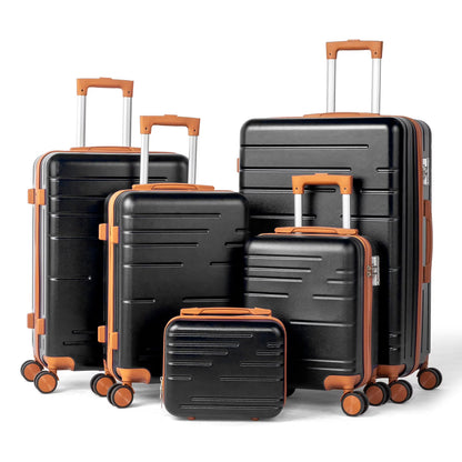 Zimtown Luggage 3 Piece Set Suitcase ABS Hardside Lightweight with TSA Lock Spinner Wheels, Beige