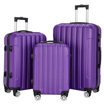 3-in-1 Multifunctional Large Capacity Traveling Storage Suitcase, Luggage Set ABS Suitcase 3 Piece Set with TSA Lock Spinner Wheels 20" 24" 28", 3-in-1 Orange Luggage