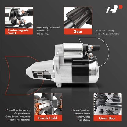 A-Premium Starter Motor Compatible with Nissan Altima 02-07 L4 2.5L, Sentra 02-06 L4 2.5L, Manual Transmission, 12V 1.4KW 13 Teeth Counter Clockwise, Replace# 23300-8J011, 410-48111