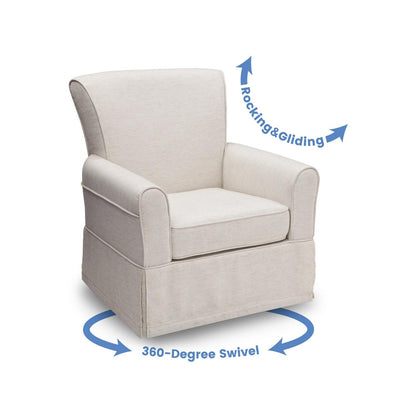 Delta Children Epic Nursery Glider Swivel Rocker Chair. Sand
