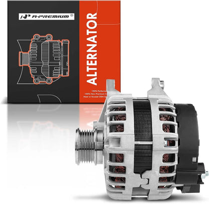A-Premium Alternator Compatible with Mercedes-Benz W205 C300 2015-2018, C253 GLC300 2016-2019, GLC350e 2020, Metris 2018-2021, L4 2.0L, 12V 190A Clockwise, Replace# A0009067703