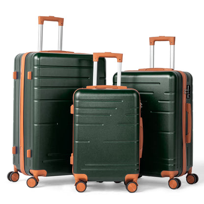 Zimtown Luggage 3 Piece Set Suitcase ABS Hardside Lightweight with TSA Lock Spinner Wheels, Beige