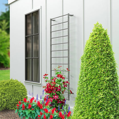 Panacea 84" Steel Ladder Trellis for Climbing Plants Outdoor, 84 Inch Garden Trellis