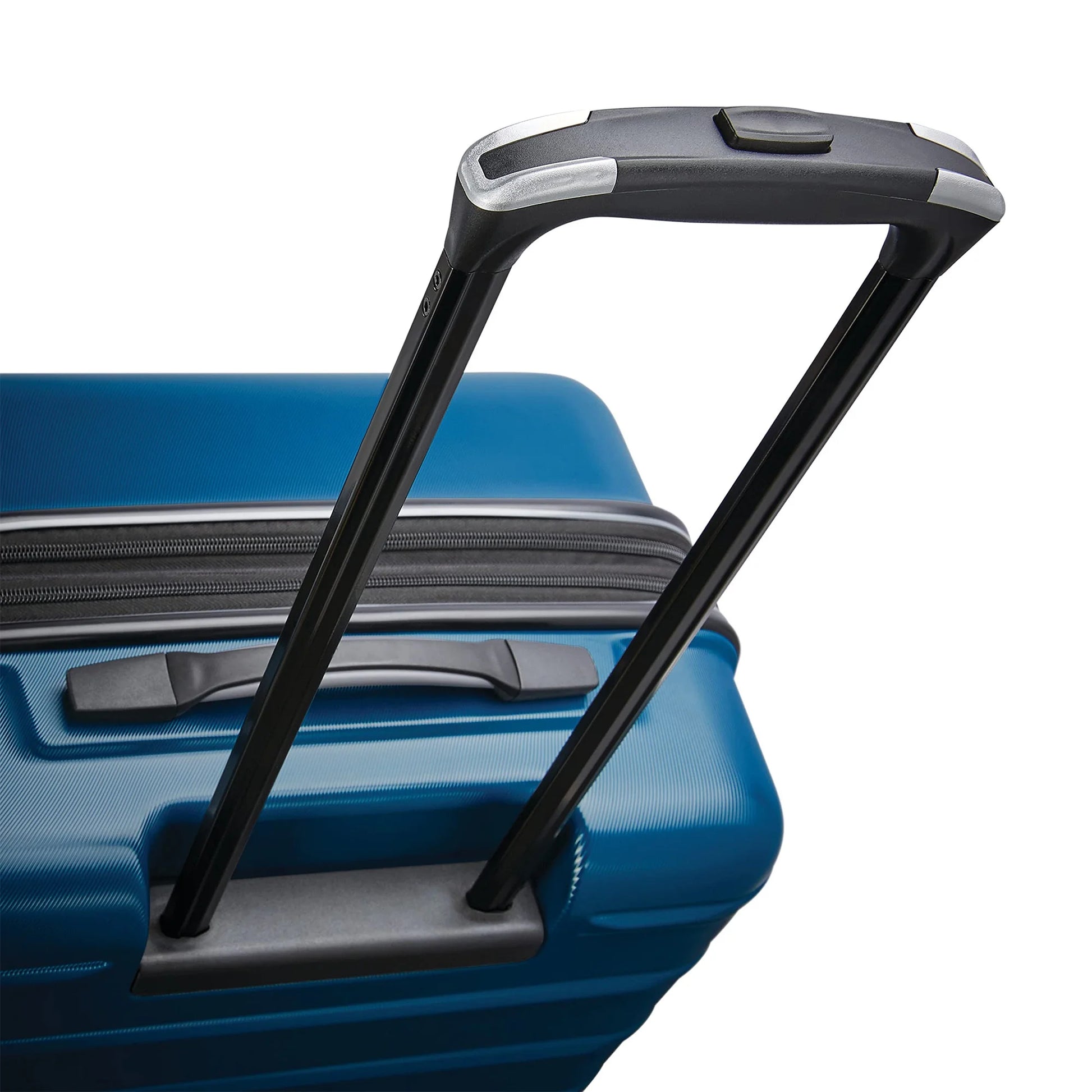 anoup Samsonite Omni PC Hardside Expandable Luggage with Spinner Wheels, Checked-Medium 24-Inch, Caribbean Blue