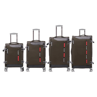 4-Piece Sage Green Softside Luggage Set with Spinner Wheels, Lightweight Expandable Suitcases (20"/24"/28"/32")