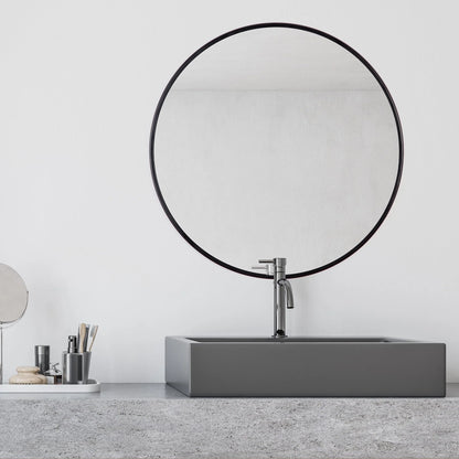 Habitat Adelina Black Circular Mirror