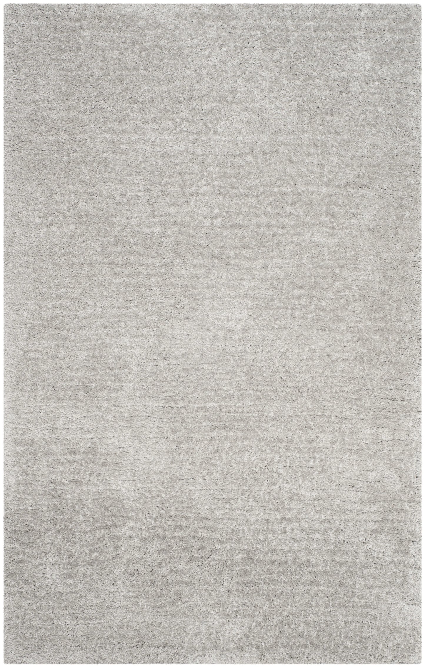 SAFAVIEH Ultimate Atanas Solid Plush Polyester Shag Area Rug, Silver, 4' x 6'