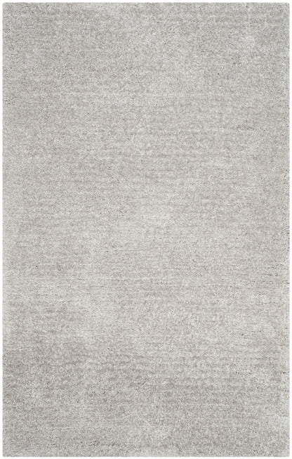 SAFAVIEH Ultimate Atanas Solid Plush Polyester Shag Area Rug, Silver, 4' x 6'